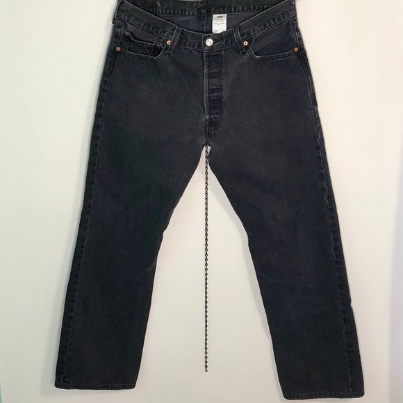 ***SOLD*** Black Levis 501 Dark High Waisted Jeans - Picture 3 of 7